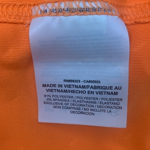 Nike Tour‎ Performance Orange Golf Tennis Short Sleeve Shirt Size XL - Picture 6 of 6